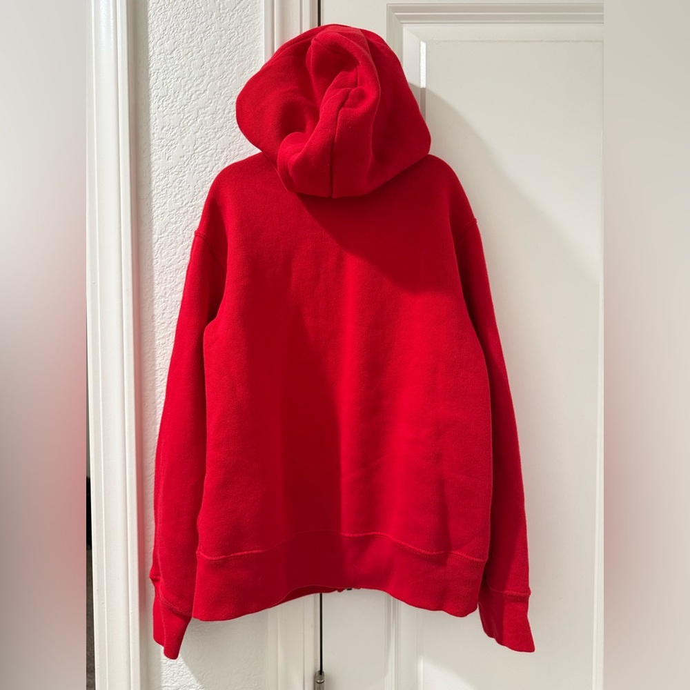 Polo Ralph Lauren Youth Boys Red Hoodie Sweater Full Zip Blue Pony Size S (8) - Picture 8 of 8